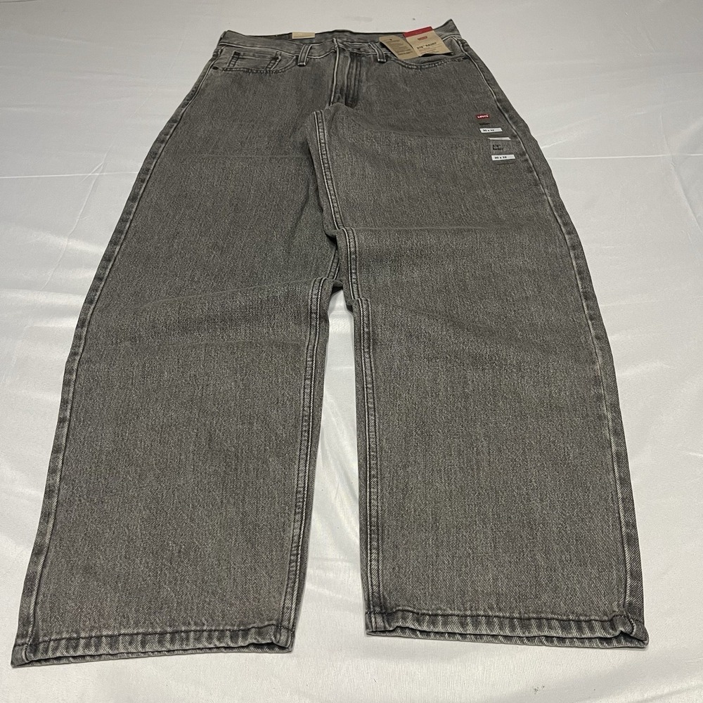 NWT Levi 's 578 Baggy Jeans Men's Size 30x32 Fits (30x30) Gray Denim Grunge